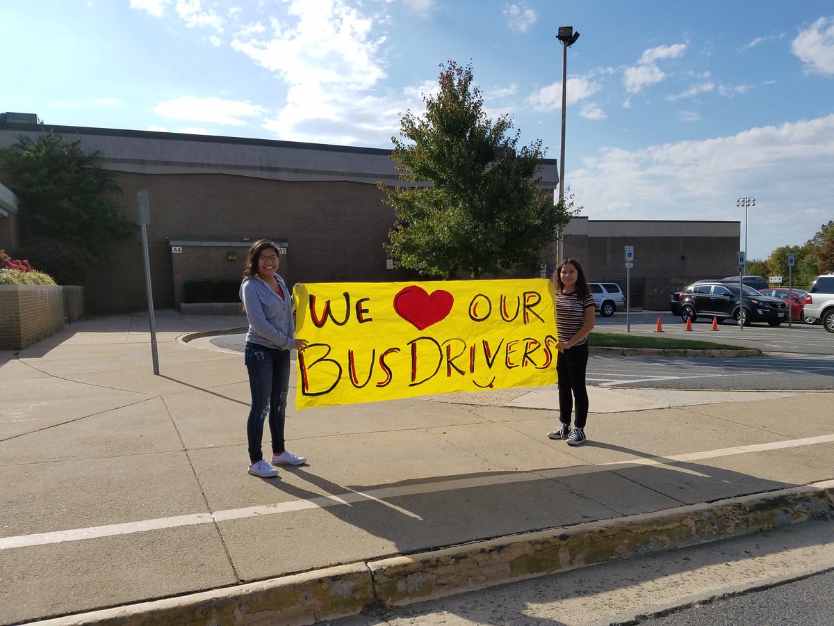 GanguliSci's tweet photo. No matter our language, we say the same thing - thank you for keeping us safe, bus drivers! #lcpsbus2016 @SterlingMiddle1 @principalgusm https://t.co/J1Xo8nW2MK