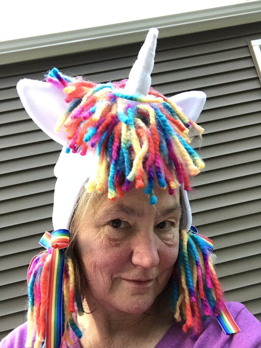 SewPlayful's tweet photo. I have a request for a unicorn hat. This is my test run. I think I'll be a rainbow unicorn for Halloween #unicorn #thisisme https://t.co/MmA2X3wKpD
