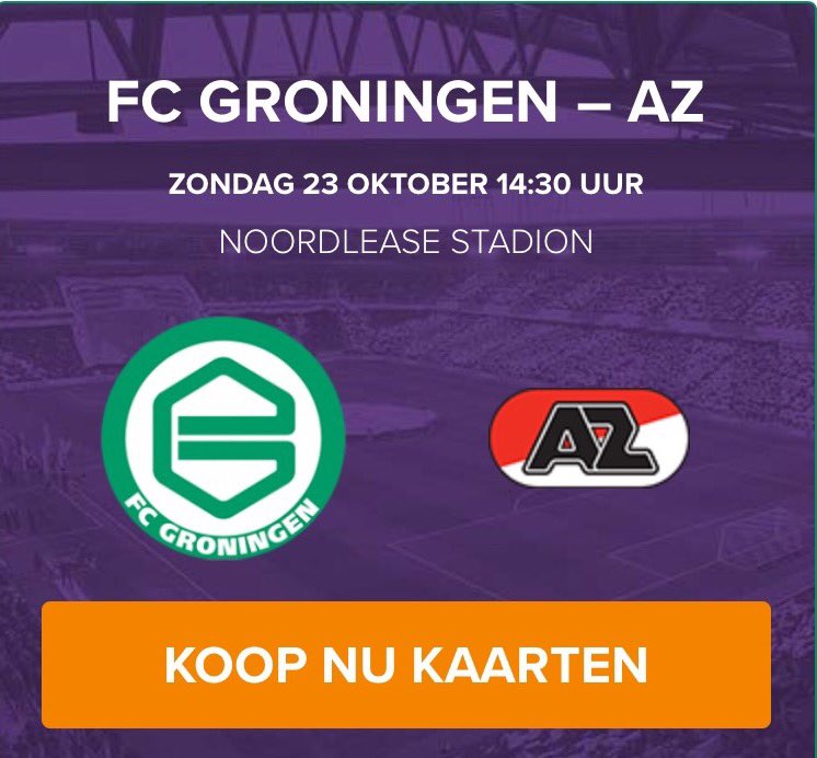 fcgroningen's tweet image. Retweet dit bericht en maak kans op 2 kaarten voor FC Groningen - AZ, aanstaande zondag om 14.30 uur in het Noordlease Stadion #groaz