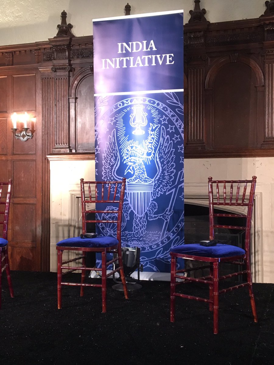 sardesairajdeep's tweet photo. The stage is set to speak at the India Initiative at Georgetown Univ. @irfannooruddin @sagarikaghose https://t.co/BuyjstAVmG