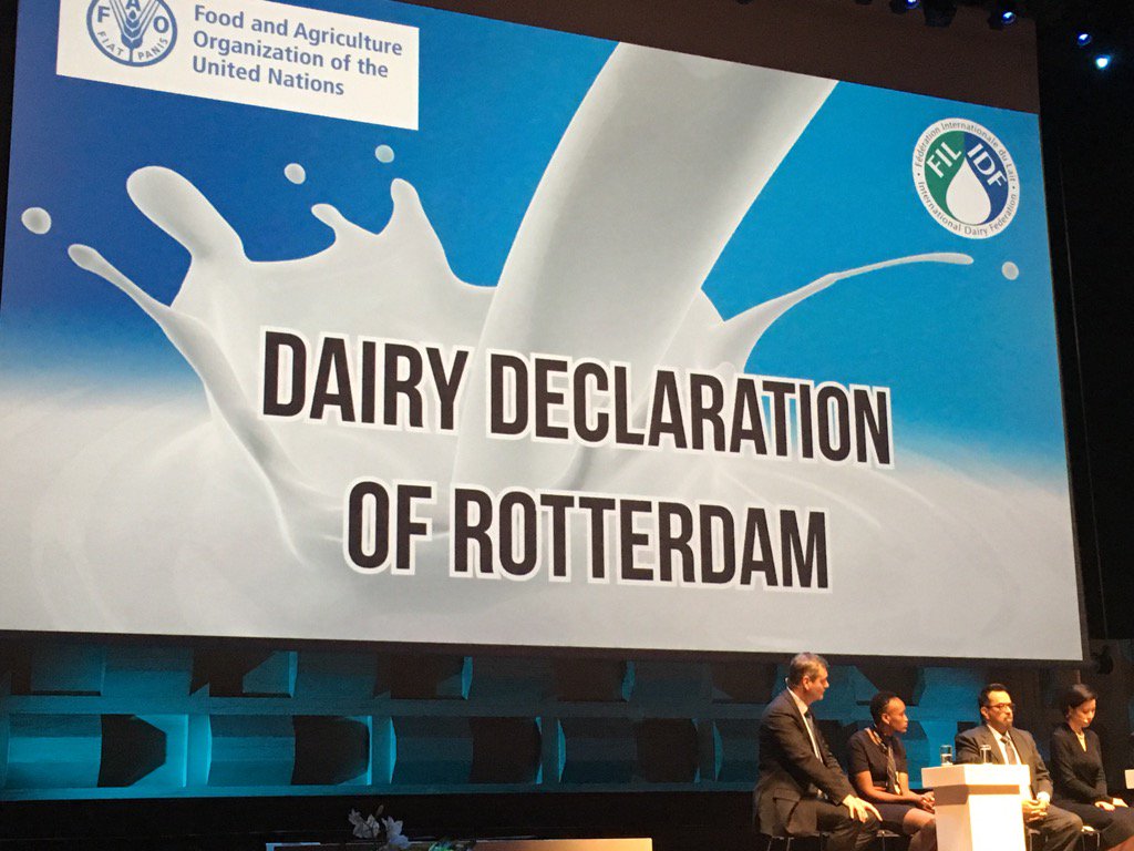 Global #dairy sector commits to a sustainable dairy future with the #declarationofRotterdam <a href="/IDFWDS2016/">World Dairy Summit</a>