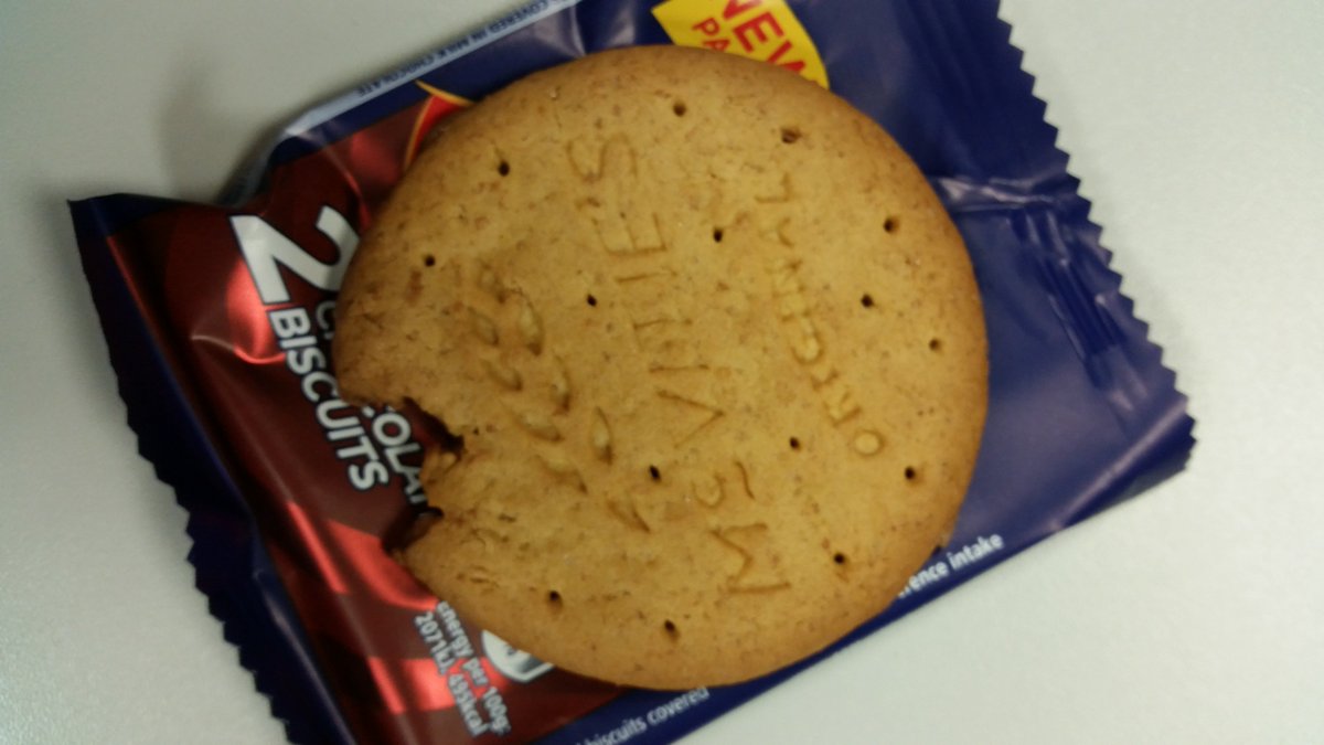 UshiH's tweet photo. @McVities So just opened my packet of biscuits and looks like someone or something has already enjoyed them before me :( not once but twice! https://t.co/H8QuPLmHog