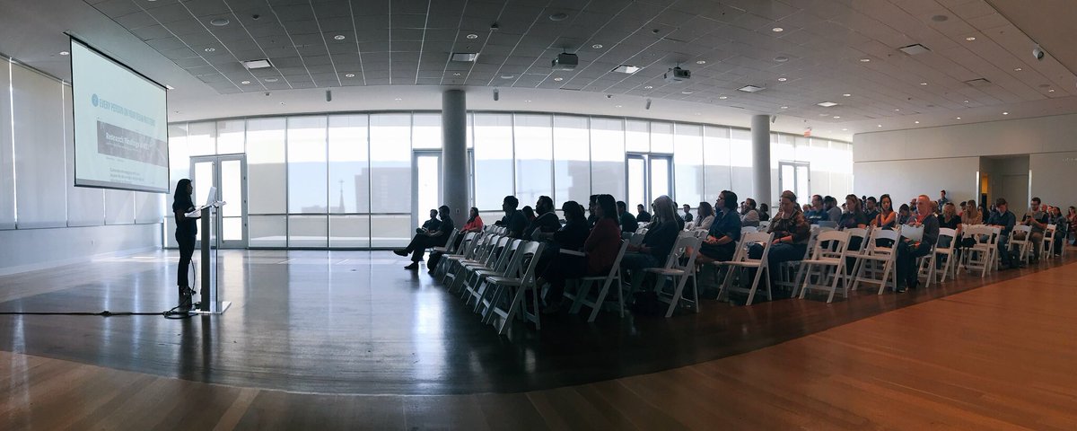 spencershell's tweet photo. the @catherinewithac of user experience design @REI talking @giantconf #giantconf #doradwork #ux #conference #mintmuseum #design https://t.co/3pqxQpIqPb
