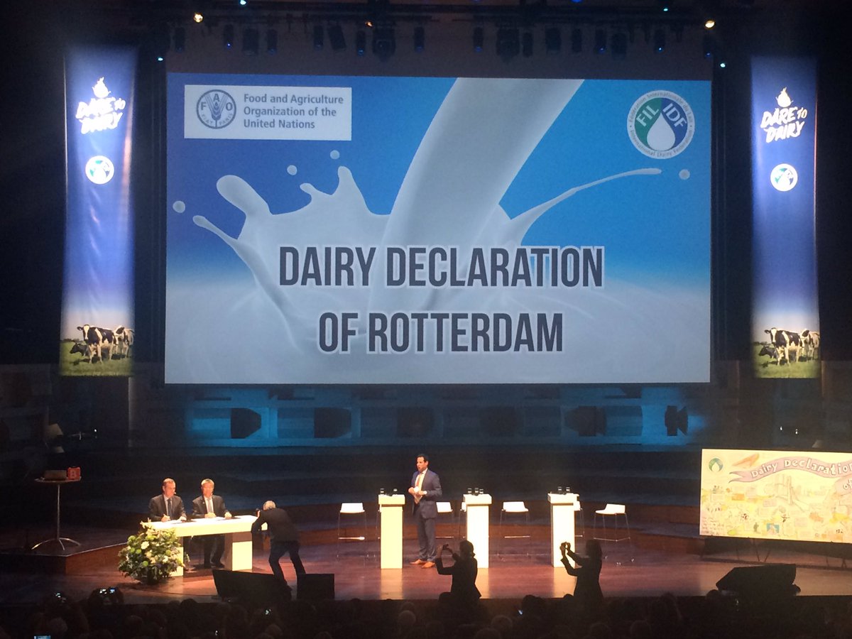 The dairy declaration of Rotterdam is signed! #DaretoDairy