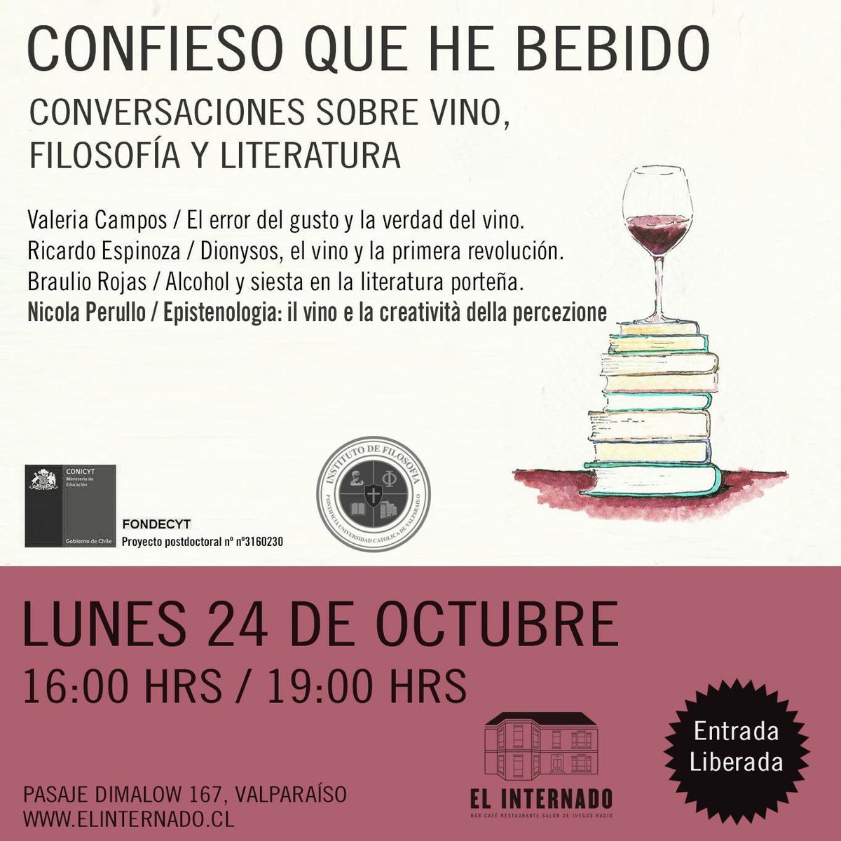 pensarcomer's tweet photo. Todo está dicho. Confesémonos y bebamos  juntos en #Valparaiso este lunes 24/10 https://t.co/GJMQdpmNEA