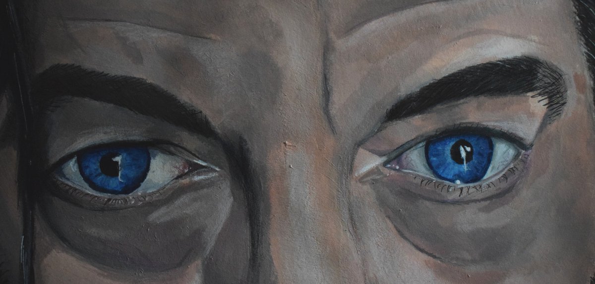 _Fieldm0use's tweet image. Finally got round to finishing this painting of @Omundson I started months ago (I started it in may oops) I think it's pretty good