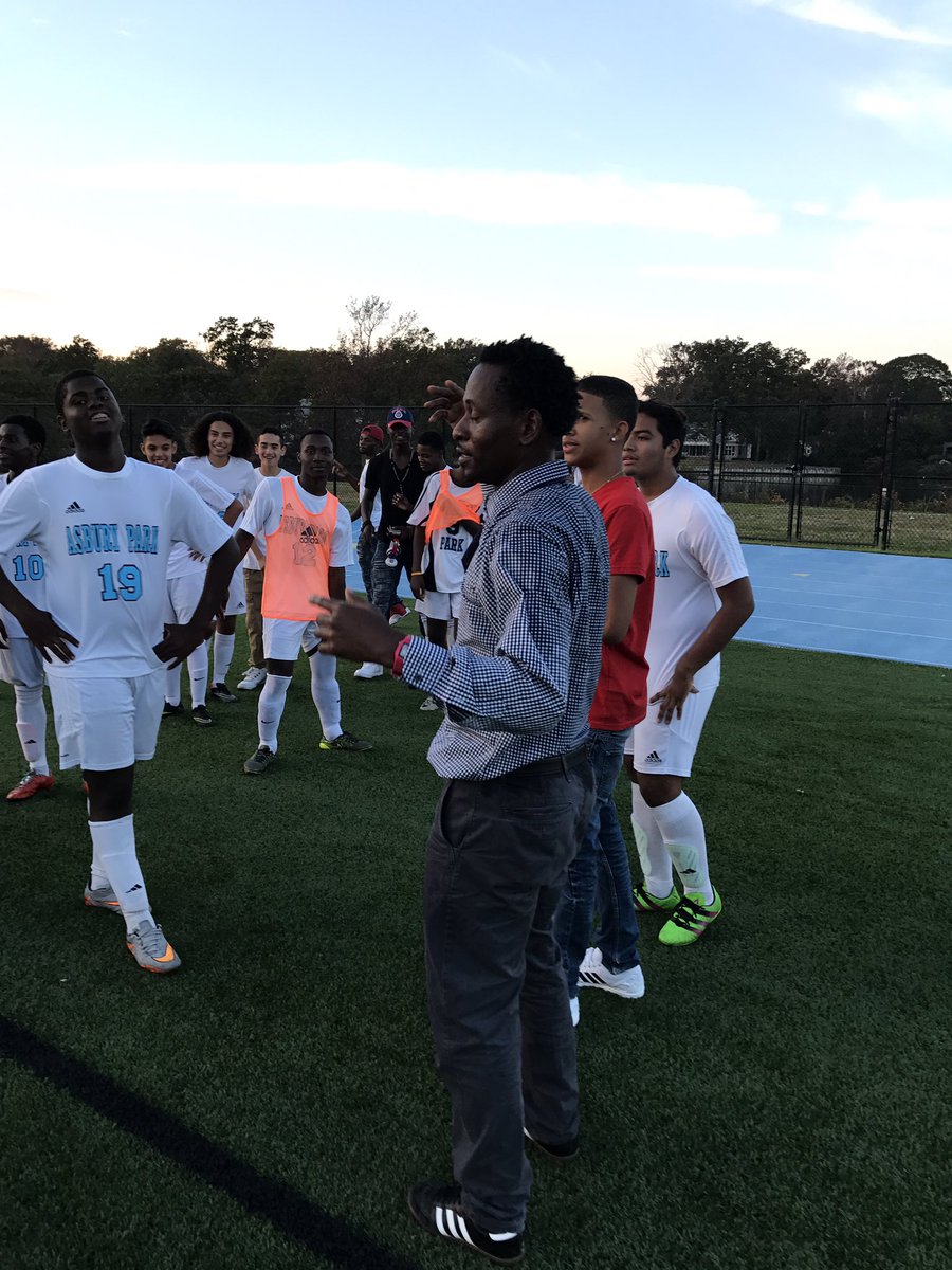My friend and head coach of Asbury Park Soccer gets his first Gatorade bath lol
