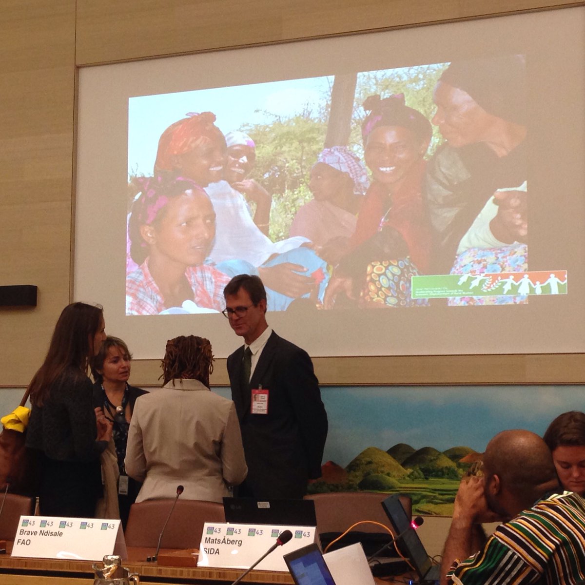 MadeleineFogde's tweet photo. #CFS43 side event Rural women's economic empowerment M.Åberg @Sida is  getting ready @anamgren @CarolinaWennerh @sgraslun @SIANIAgri @Sida https://t.co/PEFzKe1wBy