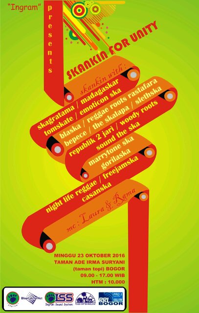 MINGGU 23 OKTOBER 2016 at Taman Topi BOGOR, w/ <a href="/SKA_GRATAMA/">Ska Gratama</a> <a href="/The_madagaskar/">THE MADAGASKAR</a> <a href="/TomSKAteSKA/">Tomskate</a> <a href="/R2J_reggaebogor/">REPUBLIK 2 JARI</a> dll....