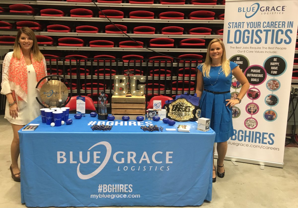 Joannah_BG's tweet photo. Come see us at our booth today at the NIU career fair to find out about a career in logistics! @BGcareers @MyBlueGrace @niucareers https://t.co/IlYWDpQR2L