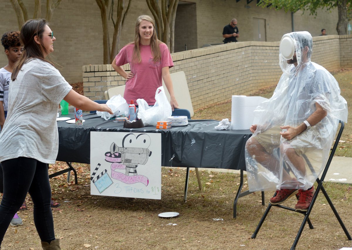 MCCEagles's tweet photo. Pie in the face!! Come test your aim at MCC Fall Fest right now! #startfinishmcc #mcceagles #mccfallfest https://t.co/PlQxr0MuZ6
