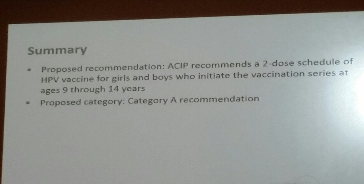 NFIDVaccines's tweet image. #ACIP approves recommendation for 2-dose series of #HPV #vaccine for boys &amp;amp; girls at 9-14 years old