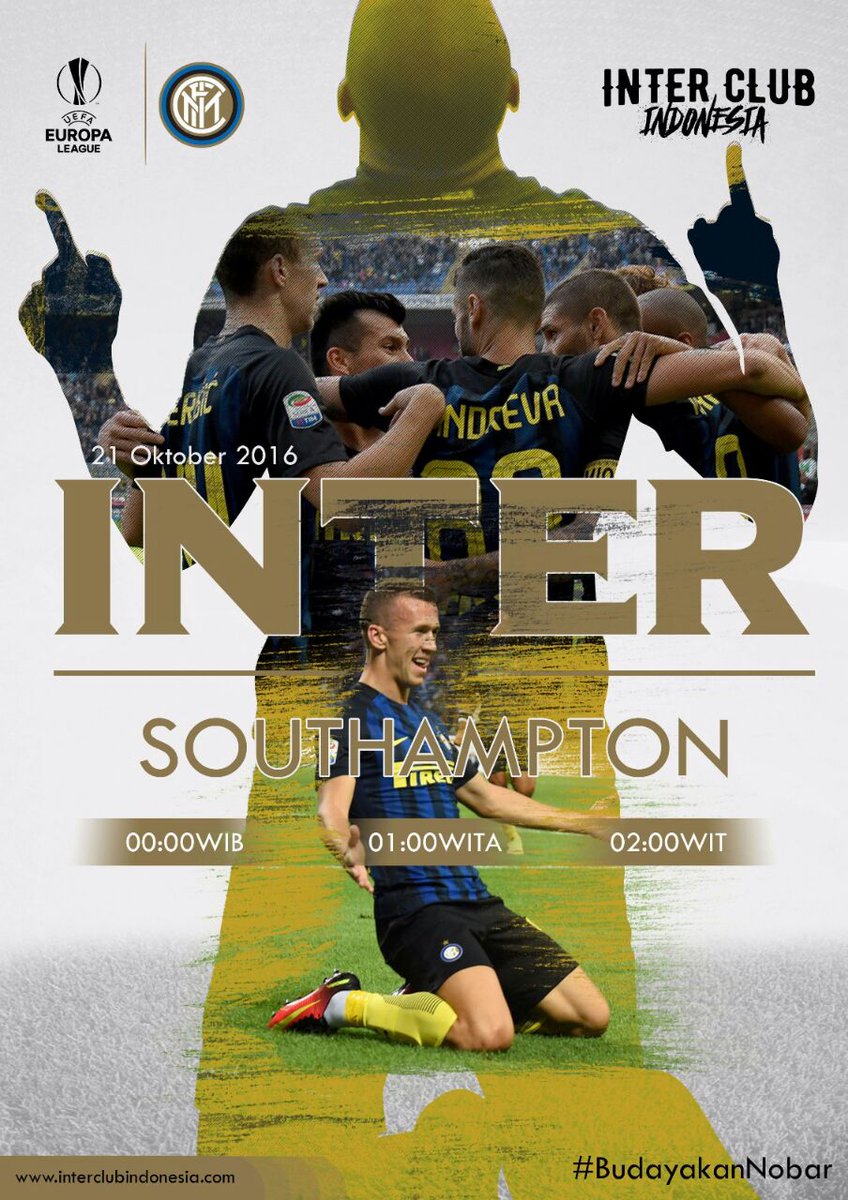 InterClubIndo's tweet photo. Matchday 3 Europa League : INTER vs SOUTHAMPTON || Jumat 21Okt 00.00wib || Ayoo Nerazzurri kami mendukungmu 🎶 #BudayakanNobar https://t.co/yUvCiaTUKF