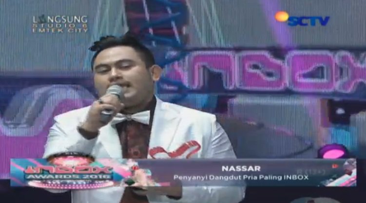Penyanyi Dangdut Pria Paling Inbox jatuh ke tangan Nassar! Selamat Nassar #InboxAwards