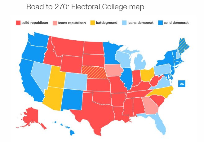 MiryamLipper's tweet photo. Breaking: @CNN moves Utah from Solid Republican to BATTLEGROUND #Expansionstates #HillaryforUT https://t.co/DK8ejLtTbl https://t.co/DnVRROq7uu