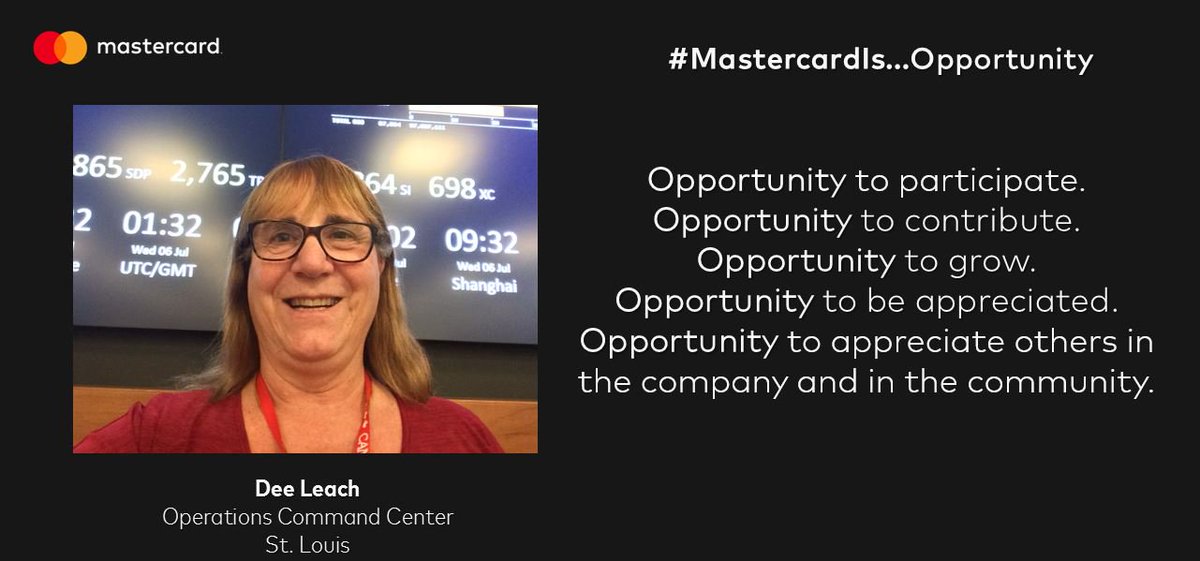 wearemastercard's tweet photo. In celebration of #Diversity month at Mastercard, our employees are sharing what #MastercardIs to them. Dee shares her perspective. https://t.co/l053Zr6XYJ