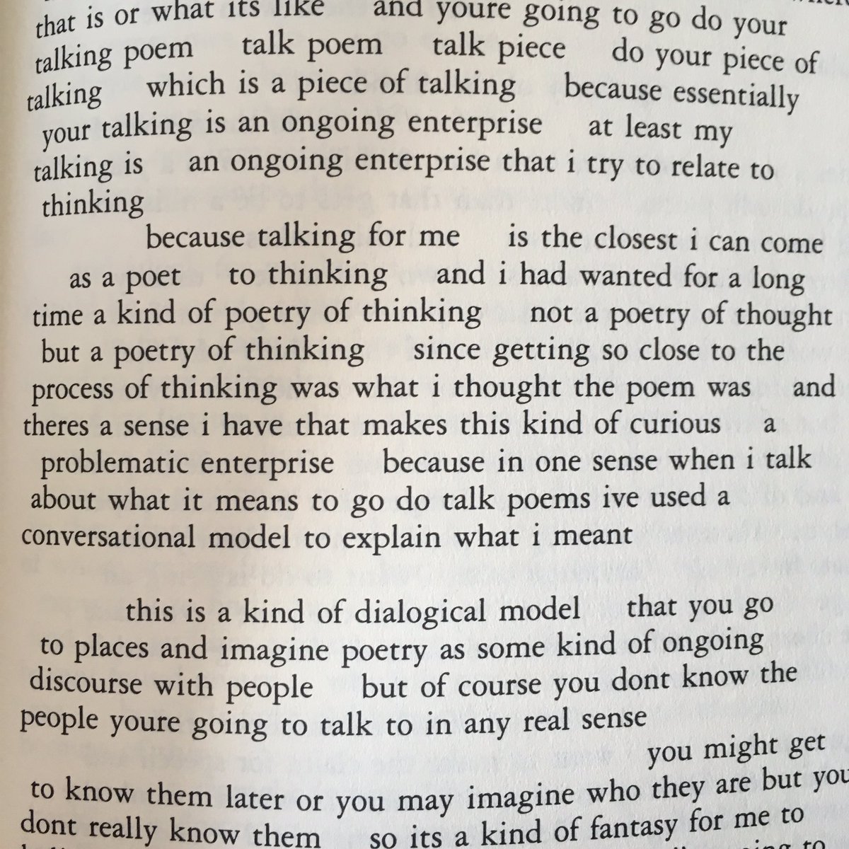 Poet-talk performer &amp; ND author David Antin sadly passed away last Tuesday. Here he is in WHAT IT MEANS TO BE AVANT-GARDE (1993).
