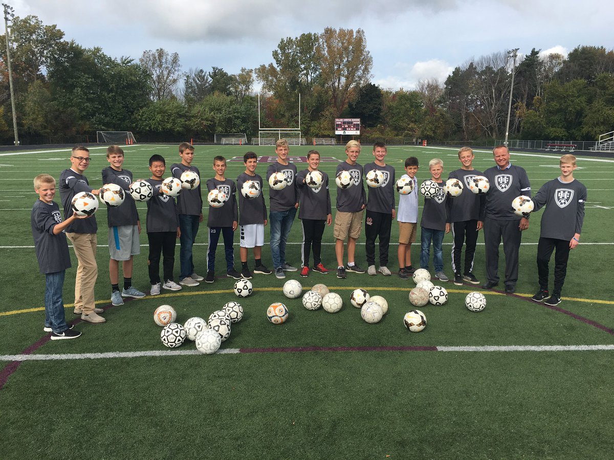 MaroonsAD's tweet photo. 9th soccer families donated 156 soccer balls through @WorldVision in memory of Coach Witte to kids who don't have one.  Positive Impact. https://t.co/kooJ6X7YG5