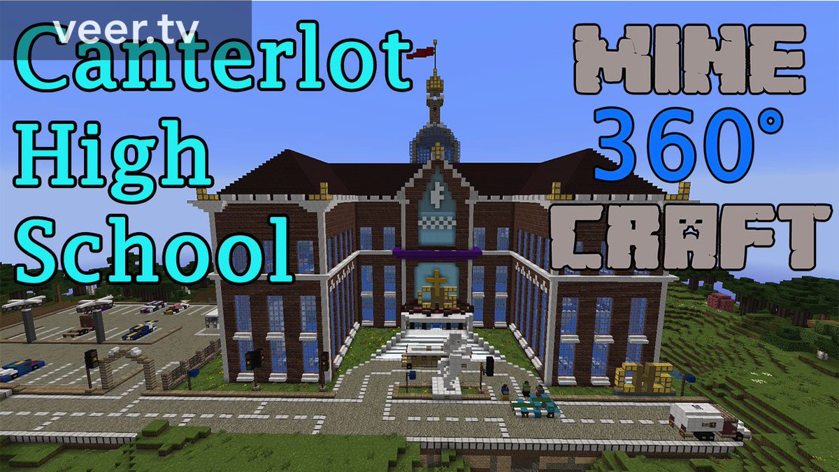 letsveer's tweet photo. Follow @jaces888 and take a look at what the Canterlot High School is like! #Minecraft360Degrees @Minecraft #VR https://t.co/DPTq1sETuv https://t.co/N10uvkwzFQ