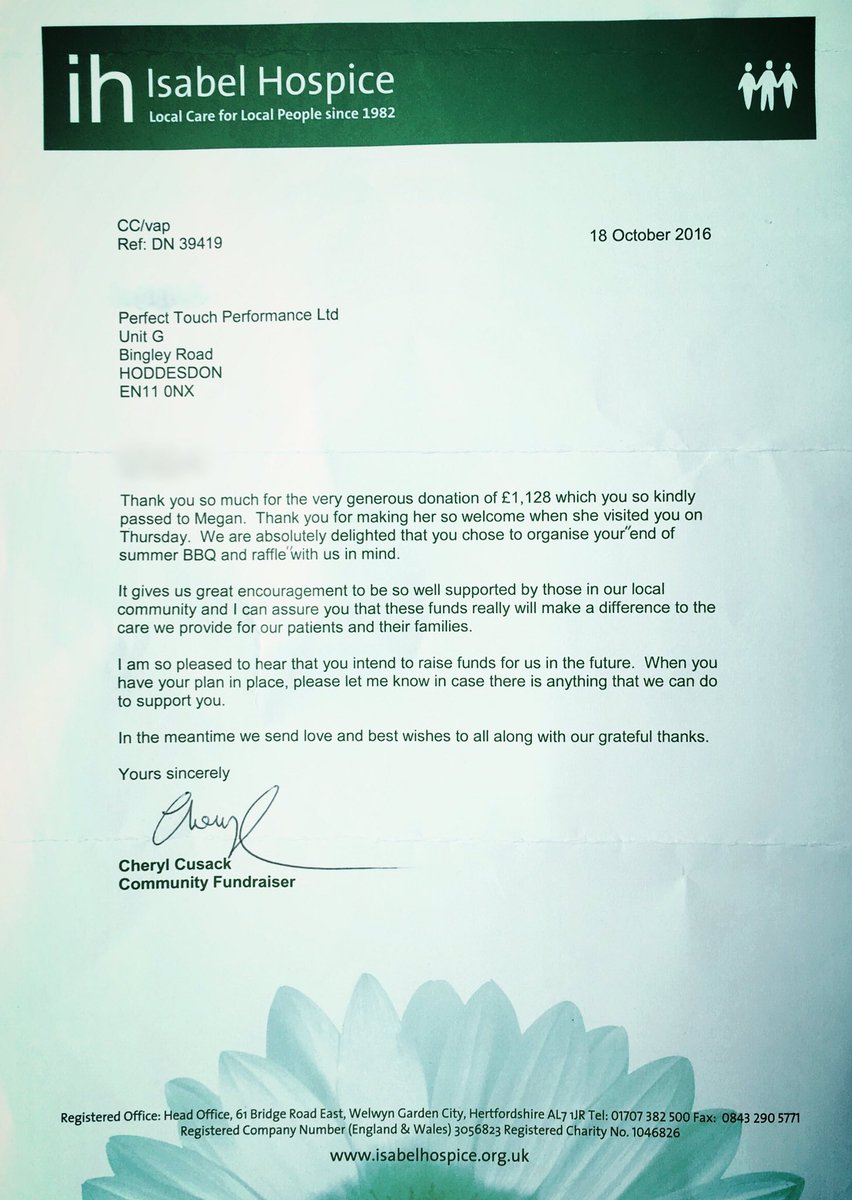 PerfectTouch7's tweet image. You&apos;re more than welcome @IsabelHospice!🎉
Best wishes from us all at Perfect Touch👍🏻
#PerfectTouchPerformance #HappyToHelp #Hoddesdon