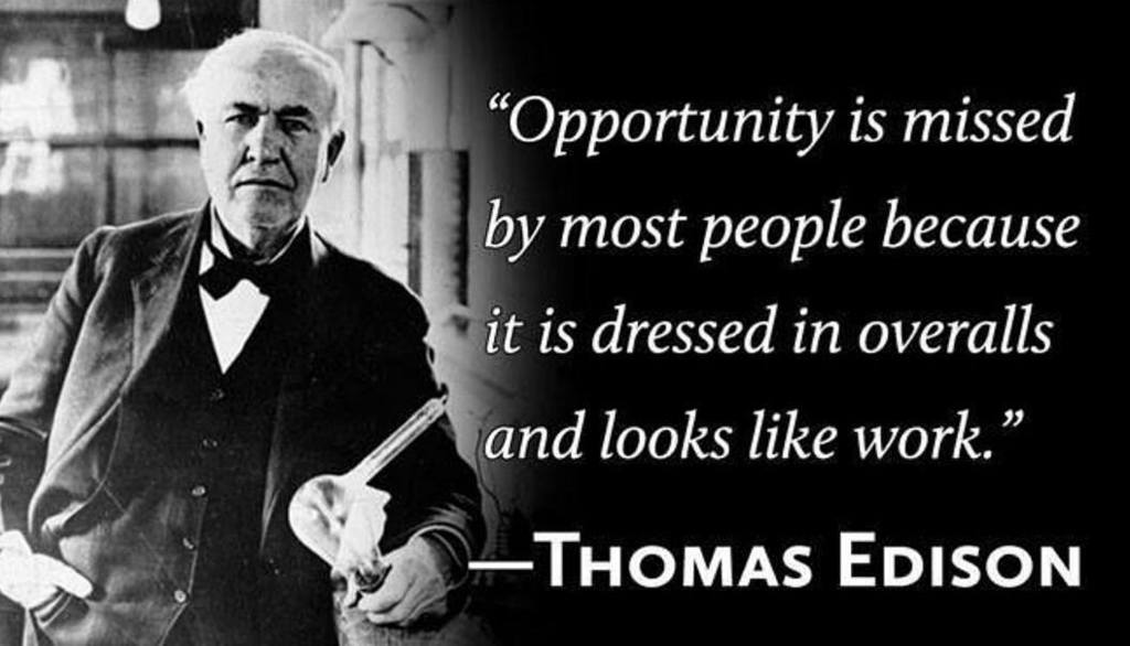 firebrickgroup's tweet photo. Opportunity is missed by most people because it is dressed in overalls and looks like work… https://t.co/0Moo9XtAEY https://t.co/05Q9Mn02TL