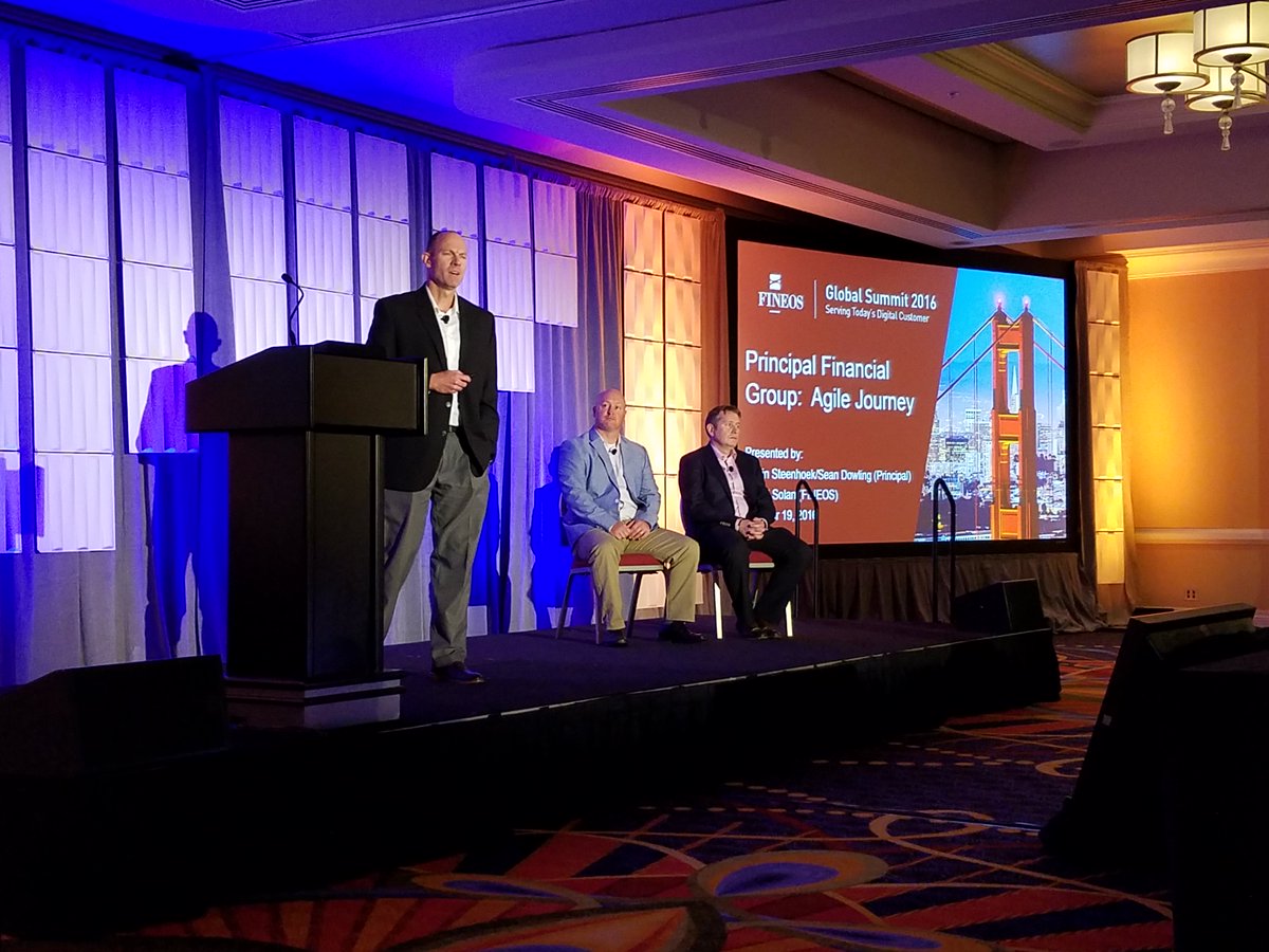 alisonjmurphy's tweet photo. Principal Financial Group presenting on their agile journey with FINEOS @fineos #fineosglobalsummit16 https://t.co/swyYwFNfis