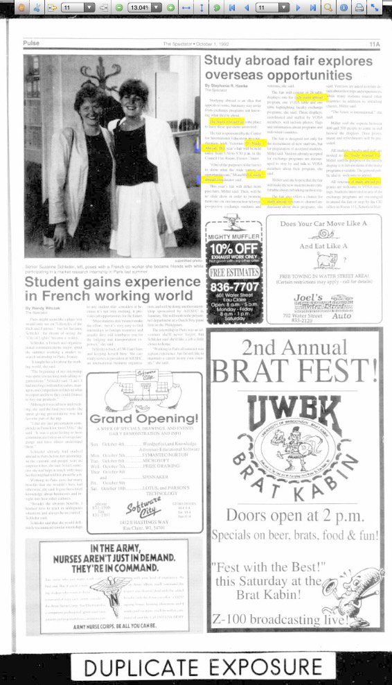 crandamy97's tweet photo. 20+ years ago our parents were gathering outside of Schofield to talk about study abroad now we are here celebrating 100 years #UWEC https://t.co/AFlEOKn3ph