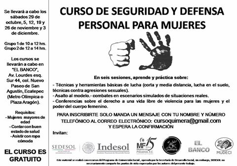 VAECDMX1's tweet photo. Invitación a este curso de Defensa y Seguridad personal para Mujeres en Ecatepec...
#Empoderarse #Autonomía #vidalibredeviolencia https://t.co/FL3FODvjWL