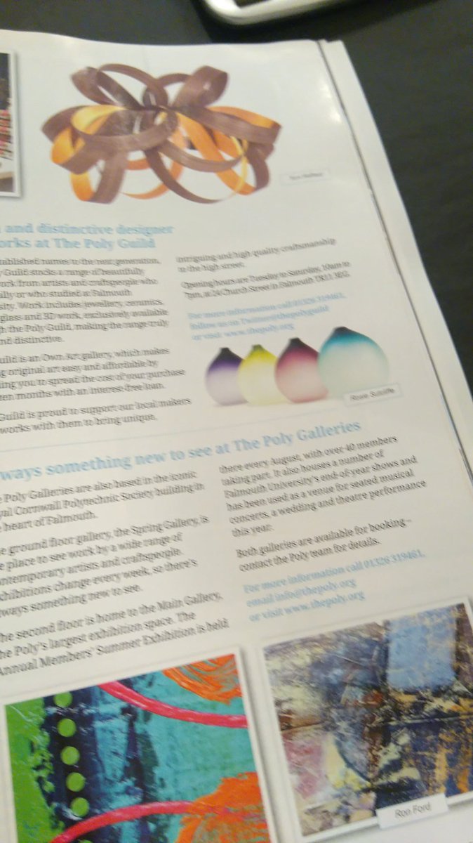 thepolyguild's tweet image. Great article in Cornwall living about Guild and Galleries @PolyFalmouth