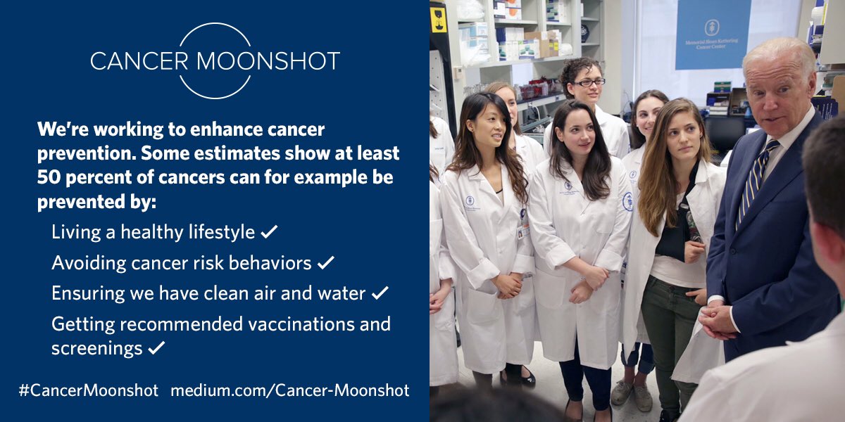 VPLive44's tweet image. Read the @VP&apos;s #CancerMoonshot report yourself at medium.com/Cancer-Moonshot.