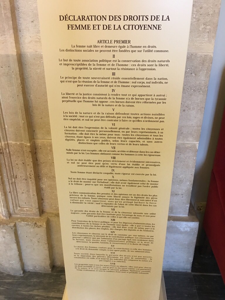 Postambule Olympe De Gouges Texte Pdf Philippe Nauche on Twitter: "Hommage à Olympe de Gouges à l