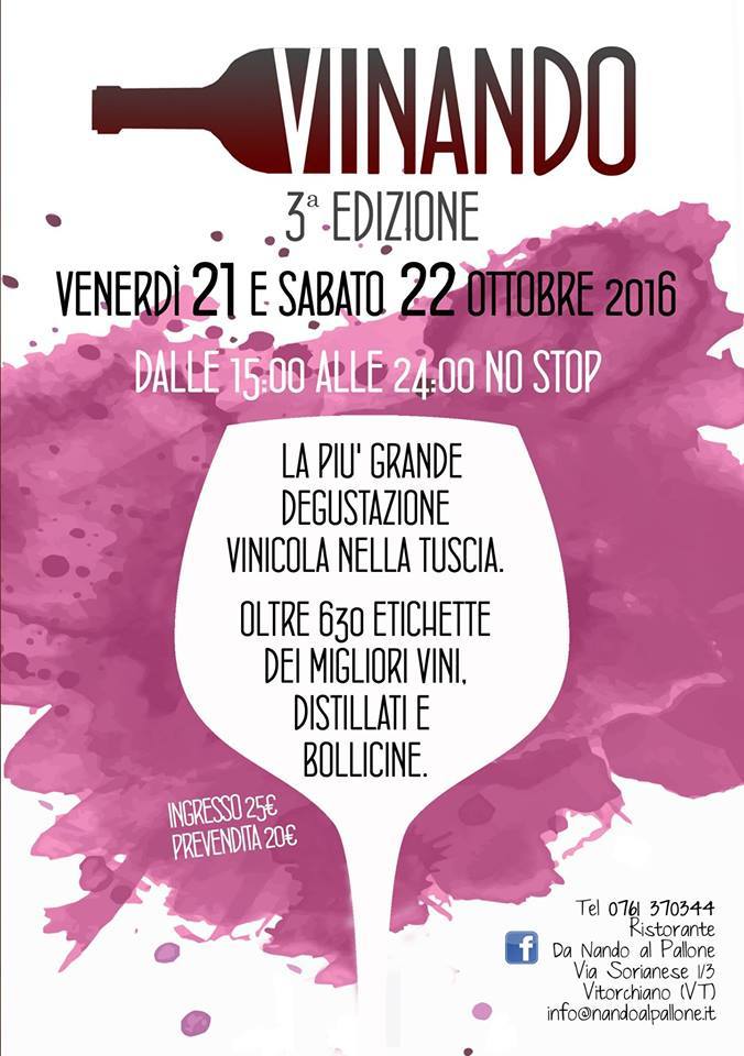 FPetriolo's tweet image. Siete in #Tuscia il 21 e il 22 ottobre? Non perdetevi i nostri vini a #Vinando 2016