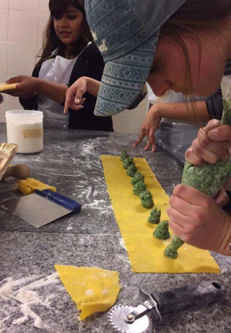 Our <a href="/csuf/">Cal State Fullerton</a> and <a href="/CSULB/">Cal State Long Beach</a> students have been making ravioli in Florence today- we know what we're having for dinner! 🍽🍝😍 #aifsabroad #facultyled