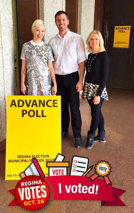 Advance Polls are open! Visit ElectionsRegina.ca for times &amp; locations. Try our Snapchat filter outside of polls! Share to #ReginaVotes #YQR