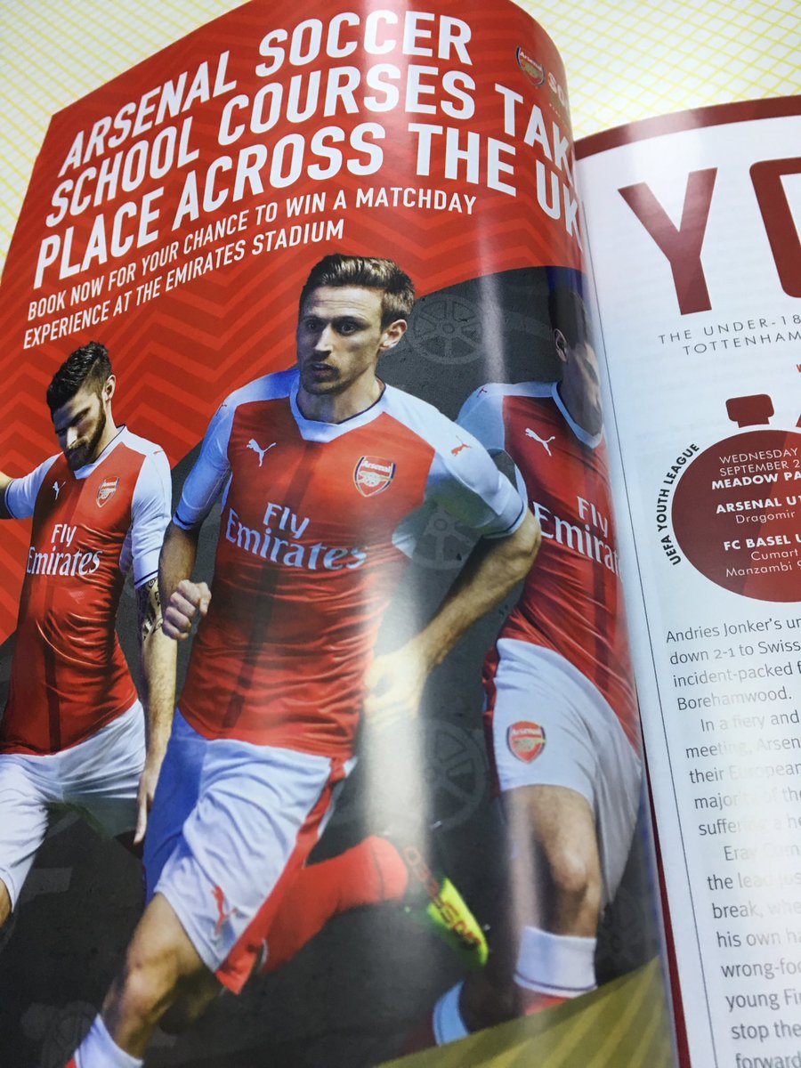 Representing in #ChampionsLeague <a href="/arsenal/">Arsenal</a> matchday programme - book for #Octoberhalfterm at playthearsenalway.com/courses/course…