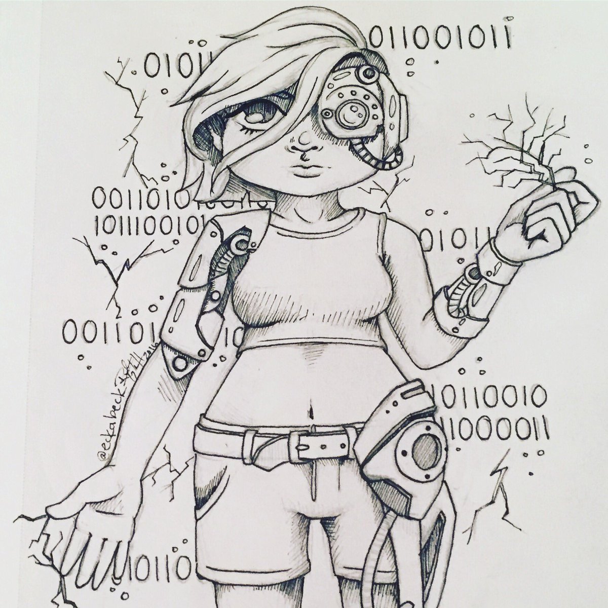 eckabeck's tweet photo. Inktober Day 19 - Technology Witch #inktober #inktober2016 #31witches #technology #witch #technologywitch #robot #illustration #ink #art https://t.co/IZhb4CTBEJ