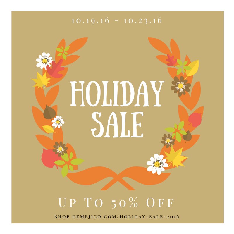 Demejico's tweet photo. Our Holiday Sale is here! Stop by our Valencia Showroom today thru Sunday, Oct. 23rd, for discounts up to 50% off! https://t.co/QJ3bBlOWDr https://t.co/5hRLjjTA4b