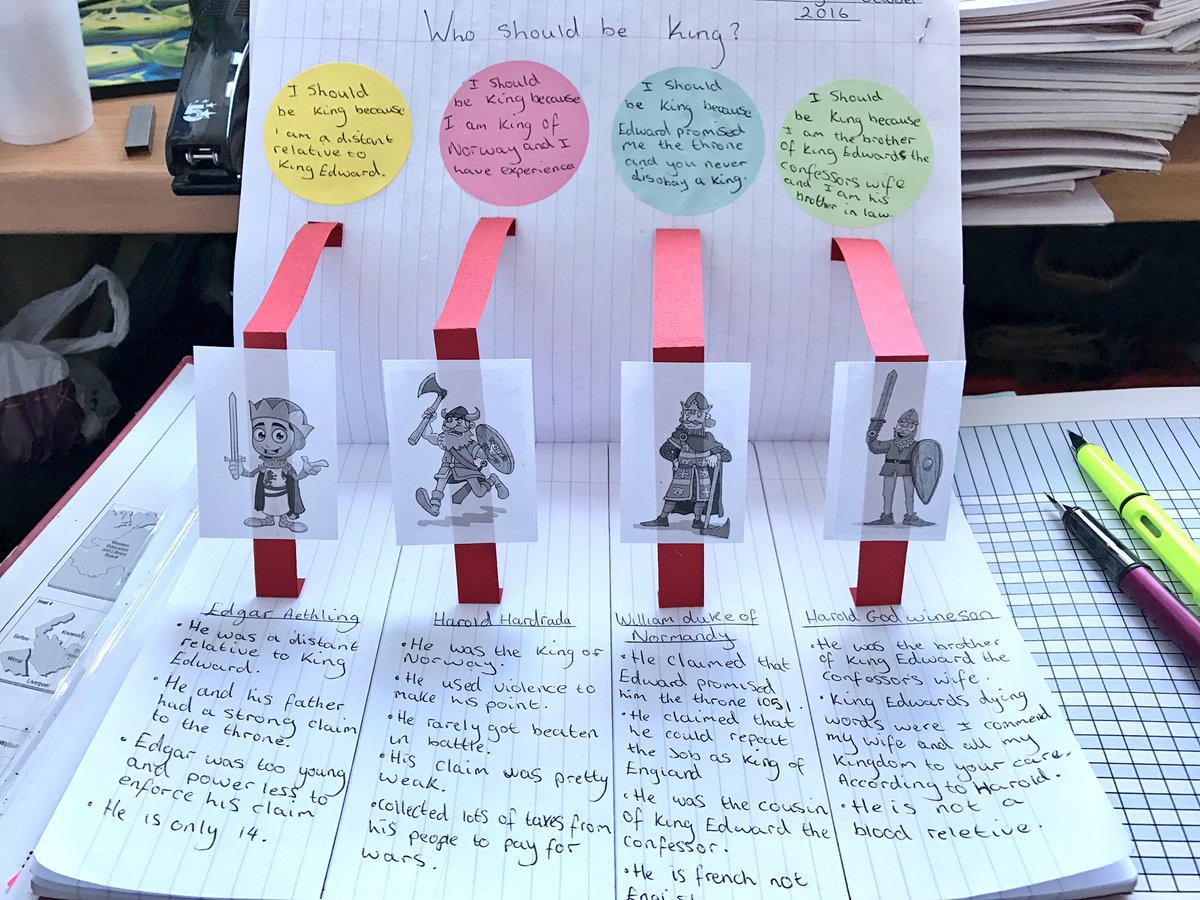 unityhistory's tweet image. Y7 WAGOLL work. Who should be King? Check you books for stickers 😊👏🏻👍🏻 @UnityBlackpool