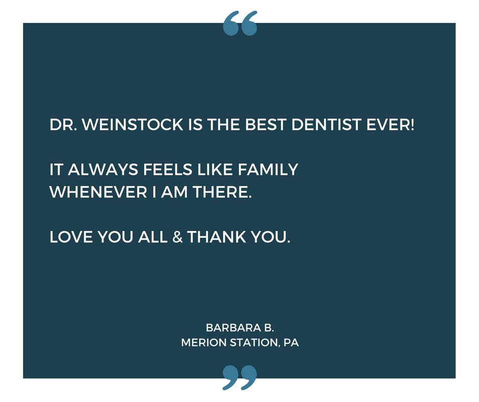 DrWeinstockDMD's tweet photo. Do you LOVE your dentist? You should. #MainLineCosmeticDentist #LowerMerion #Montco #CityAve #PhillySmileMakeover https://t.co/jlV0NQrHow https://t.co/x8R3hLlZEE