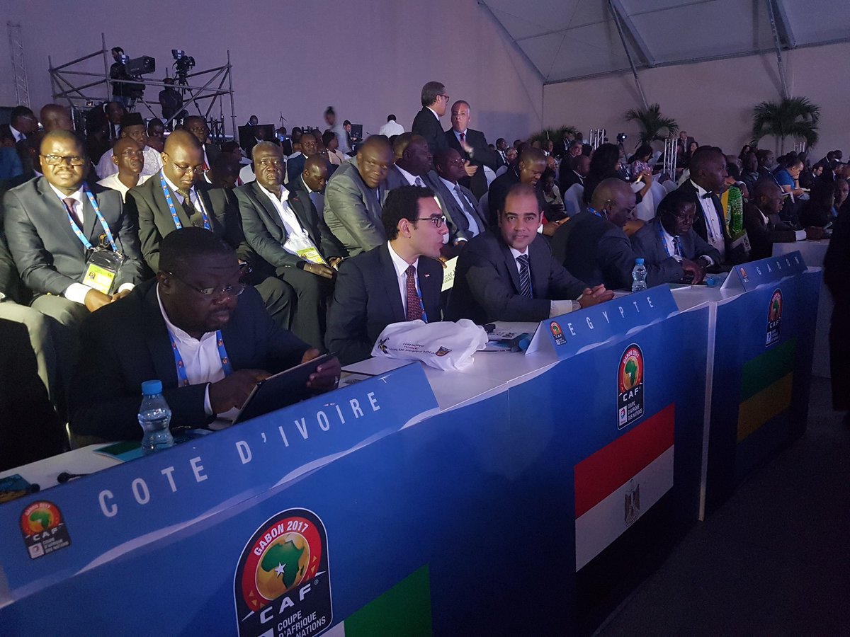 CAF_Online's tweet photo. Some of the team representatives that are present for the Draw #AFCON2017 https://t.co/qeii5qPPwJ