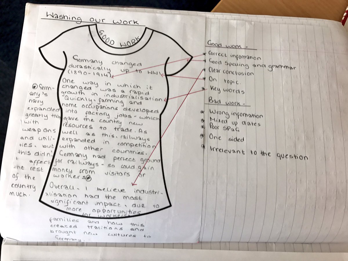 unityhistory's tweet image. Y9 put their wash your work answers in their books and annotated them for future reference @UnityBlackpool