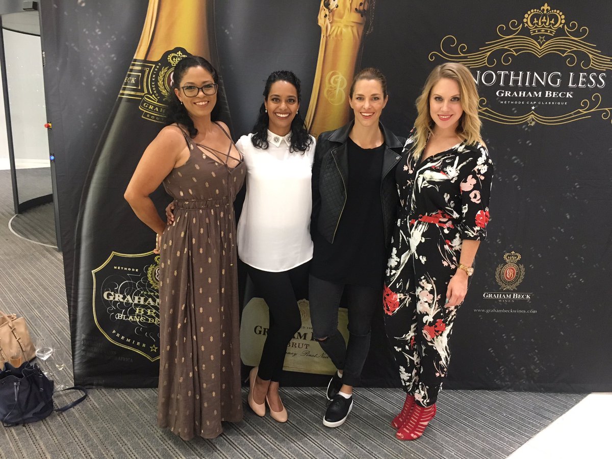 kirstydt's tweet photo. Privileged to be attending the #ElleSA launch in @theMallOfAfrica with these beauties, @AnjiWoodley @kriyaG 💃🏼 @GrahamBeckSA @ljhpr https://t.co/kdxVCq2rcp