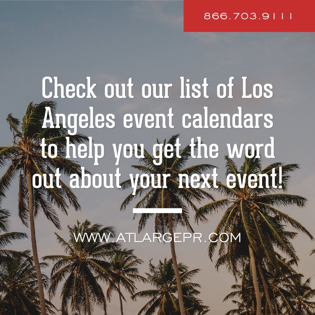Check out our list of Los Angeles event calendars to help you get the word out about your next event! goo.gl/5ND5Xt  #LAEvents