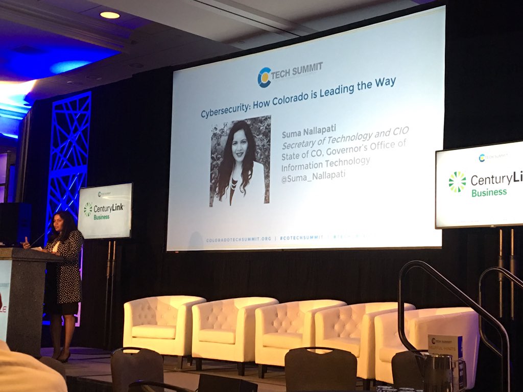 AliScalone's tweet image. #COTechSummit Colorado is leading the way in cybersecurity @suma_nallapah