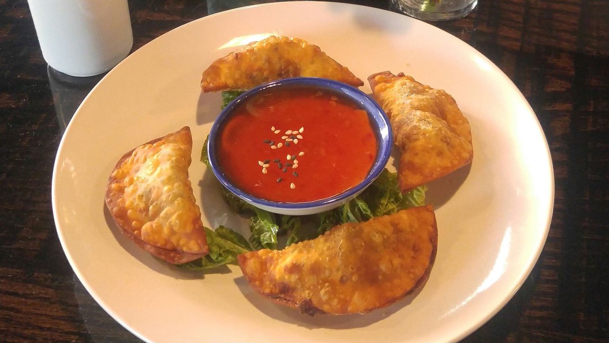 knoxkaizen's tweet image. Climb aBOARd the flavor train with today's special! **Wild Boar and Peanut Wanton with Sweet Chili Sauce** #punsbymatt