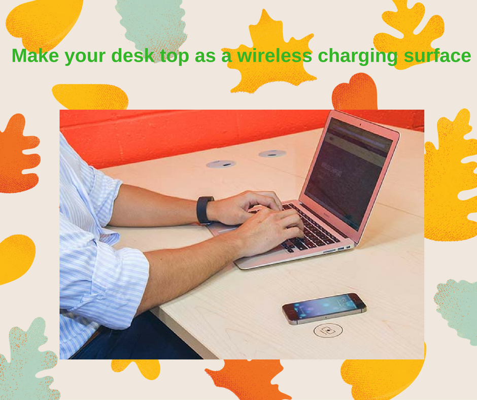 somconnect's tweet photo. What is better than #working_space with #wireless_charging service. Drop you phone on your desk top and charge it #wirelessly https://t.co/s7UTFsatSL