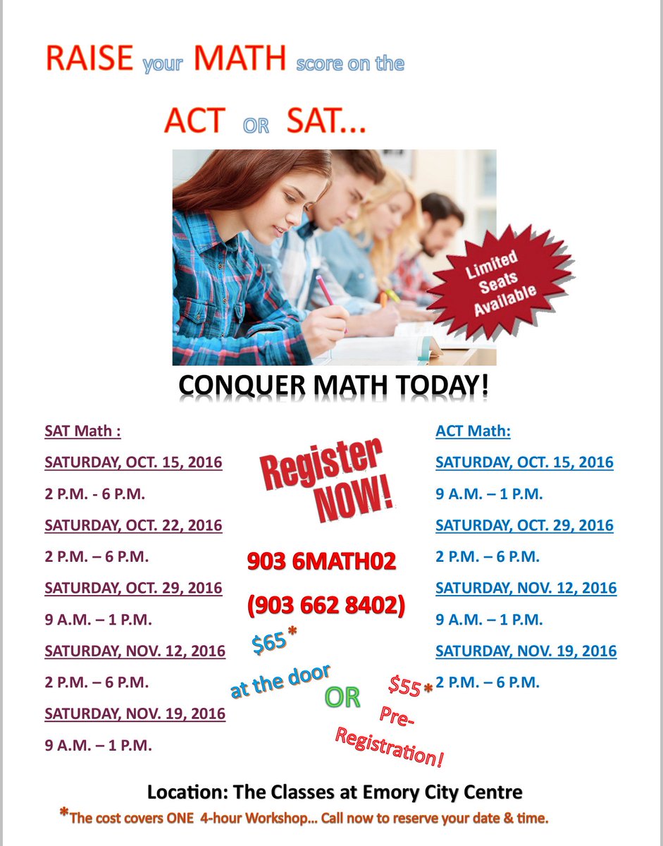 conquermath's tweet image. See you there! #ACT #SAT #CONQUERMATH