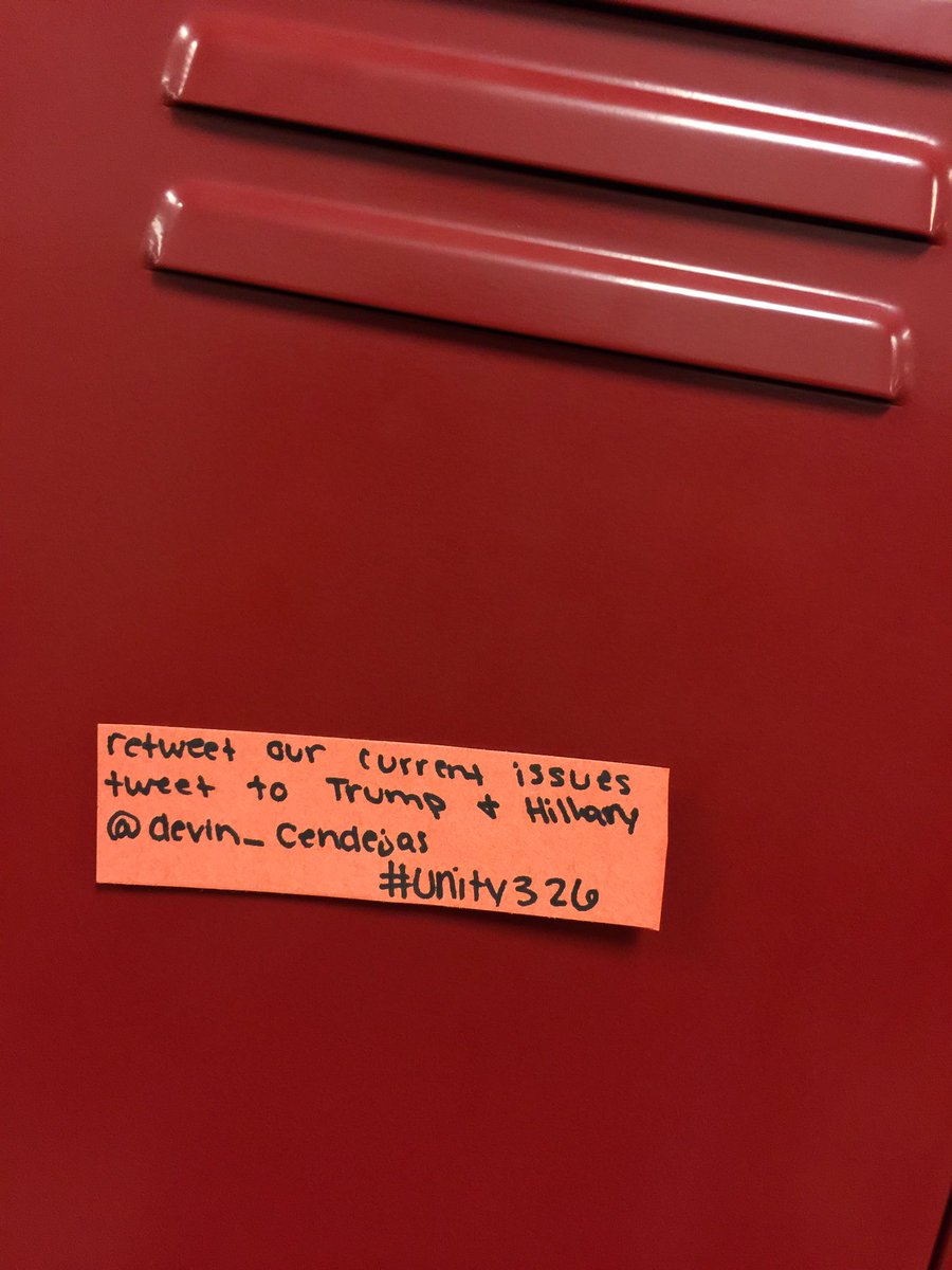 RockellDaniels's tweet photo. A little message can go a long way!  UnityDay2016 #unity326 #princespride @devin_cendejas @realDonaldTrump @HilaryClinton https://t.co/KI5VZNZW68