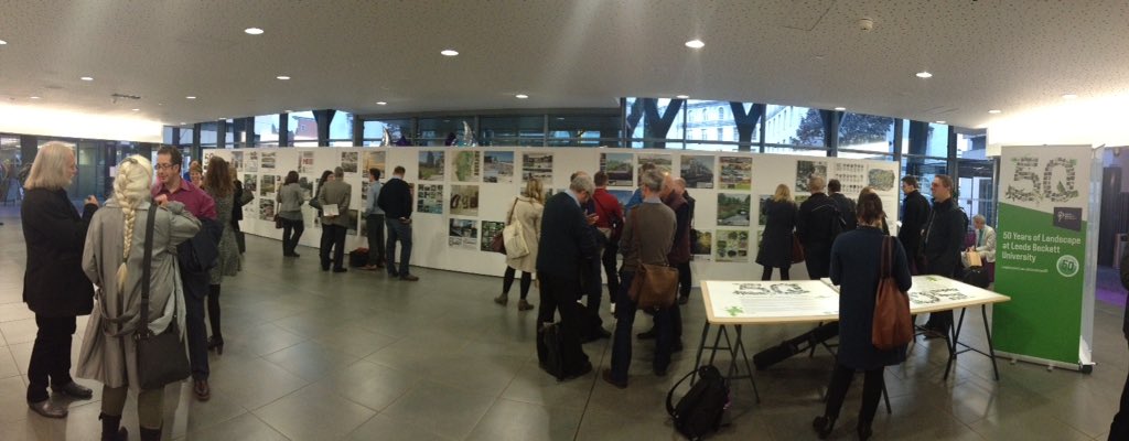 Well done <a href="/LeedsBeckett/">Leeds Beckett</a> Uni celebrating 50th anniversary of the landscape courses! Super exhibition and and fabulous teams &amp; students.