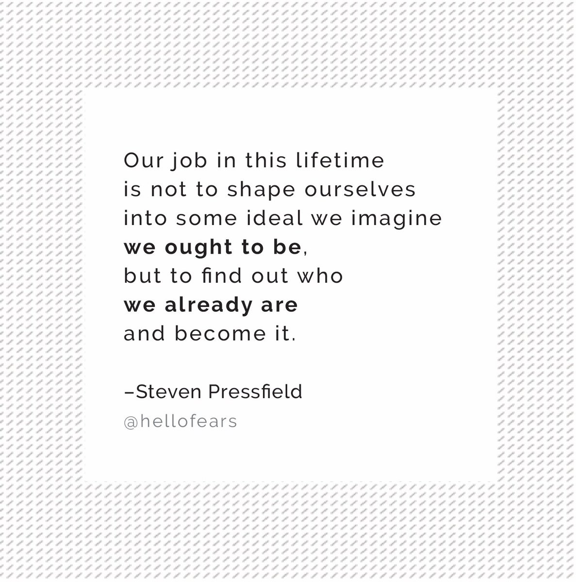 Wise words from Steven Pressfield